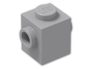 LEGO® Stein: Brick 1 x 1 with Studs on Two Opposite Sides 47905 | Farbe: Medium Stone Grey