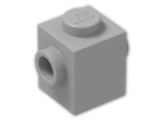 LEGO® Brick: Brick 1 x 1 with Studs on Two Opposite Sides 47905 | Color: Medium Stone Grey