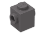 LEGO® Brick: Brick 1 x 1 with Studs on Two Opposite Sides 47905 | Color: Dark Stone Grey