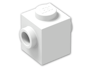LEGO® Stein: Brick 1 x 1 with Studs on Two Opposite Sides 47905 | Farbe: White