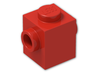 LEGO® Brick: Brick 1 x 1 with Studs on Two Opposite Sides 47905 | Color: Bright Red