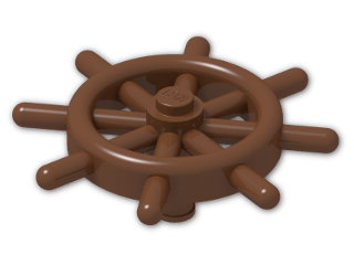 LEGO® Stein: Boat Ship Wheel 4790 | Farbe: Reddish Brown