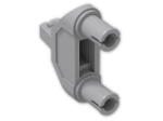 LEGO® Brick: Technic Connector 3 x 1 x 3 with Two Pins and Click Hinge 47973 | Color: Medium Stone Grey