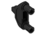 LEGO® Brick: Technic Connector 3 x 1 x 3 with Two Pins and Click Hinge 47973 | Color: Black