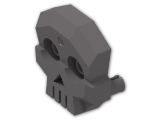 LEGO® Stein: Brick 4 x 3 x 1 with Skull Relief and Two Pins 47990 | Farbe: Dark Stone Grey
