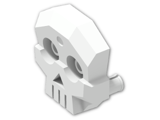 LEGO® Stein: Brick 4 x 3 x 1 with Skull Relief and Two Pins 47990 | Farbe: White
