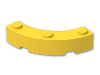 LEGO® Brick: Brick 4 x 4 Round Corner 48092 | Color: Bright Yellow