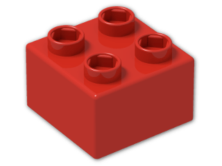 LEGO® Brick: Quatro Brick 2 x 2 48138 | Color: Bright Red