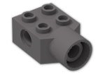 LEGO® Stein: Technic Brick 2 x 2 with Hole and Rotation Joint Socket 48169 | Farbe: Dark Stone Grey