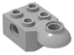 LEGO® Brick: Technic Brick 2 x 2 with Hole, Half Rotation Joint Ball Horiz 48170 | Color: Medium Stone Grey