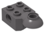 LEGO® Stein: Technic Brick 2 x 2 with Hole, Half Rotation Joint Ball Horiz 48170 | Farbe: Dark Stone Grey