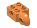 LEGO® Stein: Technic Brick 2 x 2 with Hole, Half Rotation Joint Ball Vert 48171 | Farbe: Bright Orange