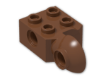 LEGO® Brick: Technic Brick 2 x 2 with Hole, Half Rotation Joint Ball Vert 48171 | Color: Reddish Brown