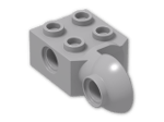 LEGO® Brick: Technic Brick 2 x 2 with Hole, Half Rotation Joint Ball Vert 48171 | Color: Medium Stone Grey