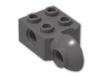 LEGO® Stein: Technic Brick 2 x 2 with Hole, Half Rotation Joint Ball Vert 48171 | Farbe: Dark Stone Grey