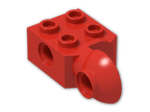 LEGO® Brick: Technic Brick 2 x 2 with Hole, Half Rotation Joint Ball Vert 48171 | Color: Bright Red
