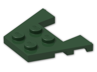LEGO® Stein: Wing 3 x 4 with 1 x 2 Cutout with Stud Notches 48183 | Farbe: Earth Green