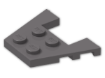 LEGO® Brick: Wing 3 x 4 with 1 x 2 Cutout with Stud Notches 48183 | Color: Dark Stone Grey