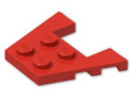 LEGO® Brick: Wing 3 x 4 with 1 x 2 Cutout with Stud Notches 48183 | Color: Bright Red
