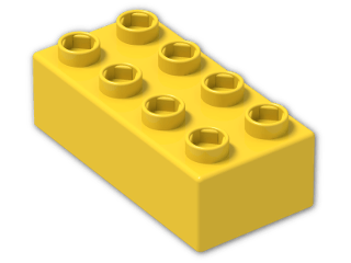 LEGO® Brick: Quatro Brick 2 x 4 48201 | Color: Bright Yellow