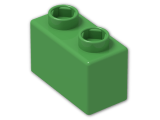 LEGO® Brick: Quatro Brick 1 x 2 48287 | Color: Bright Green