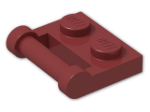 LEGO® Brick: Plate 1 x 2 with Handle Type 2 48336 | Color: New Dark Red