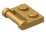 LEGO® Stein: Plate 1 x 2 with Handle Type 2 48336 | Farbe: Warm Gold