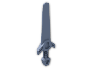 LEGO® Stein: Minifig Sword with Angular Hilt 48495 | Farbe: Sand Blue Metallic