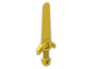 LEGO® Brick: Minifig Sword with Angular Hilt 48495 | Color: Bright Yellow