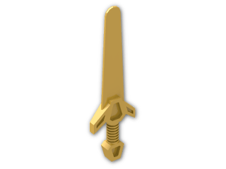 LEGO® Stein: Minifig Sword with Angular Hilt 48495 | Farbe: Titanium Metallic