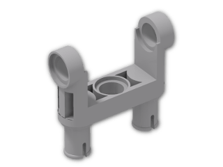 LEGO® Stein: Technic Connector Toggle Joint Smooth Double with 2 Pins 48496 | Farbe: Medium Stone Grey