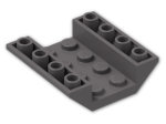 LEGO® Stein: Slope Brick 45 4 x 4 Double Inverted with Open Center 4854 | Farbe: Dark Stone Grey