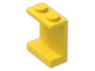 LEGO® Stein: Panel 1 x 2 x 2 with Solid Studs 4864a | Farbe: Bright Yellow