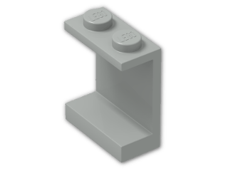 LEGO® Brick: Panel 1 x 2 x 2 with Solid Studs 4864a | Color: Grey