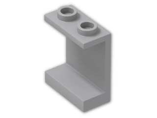 LEGO® Stein: Panel 1 x 2 x 2 with Hollow Studs 4864b | Farbe: Medium Stone Grey