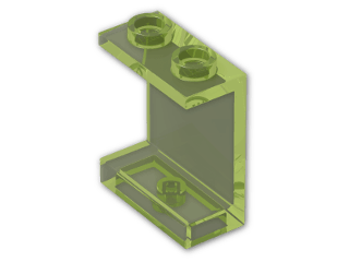 LEGO® Brick: Panel 1 x 2 x 2 with Hollow Studs 4864b | Color: Transparent Bright Green