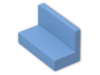 LEGO® Brick: Panel 1 x 2 x 1 with Rounded Corners 4865b | Color: Medium Blue