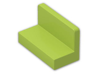 LEGO® Brick: Panel 1 x 2 x 1 with Rounded Corners 4865b | Color: Bright Yellowish Green