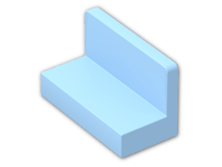 LEGO® Stein: Panel 1 x 2 x 1 with Rounded Corners 4865b | Farbe: Pastel Blue