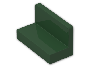 LEGO® Brick: Panel 1 x 2 x 1 with Rounded Corners 4865b | Color: Earth Green