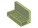 LEGO® Brick: Panel 1 x 2 x 1 with Rounded Corners 4865b | Color: Transparent Bright Green