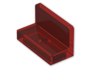 LEGO® Brick: Panel 1 x 2 x 1 with Rounded Corners 4865b | Color: Transparent Red