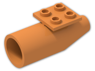 LEGO® Brick: Plane Jet Engine with Plate 2 x 2 4868b | Color: Bright Orange