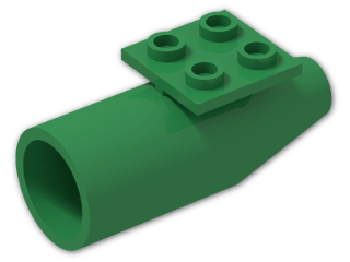 LEGO® Stein: Plane Jet Engine with Plate 2 x 2 4868b | Farbe: Dark Green
