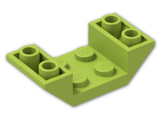 LEGO® Stein: Slope Brick 45 4 x 2 Double Inverted with Open Center 4871 | Farbe: Bright Yellowish Green