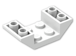 LEGO® Stein: Slope Brick 45 4 x 2 Double Inverted with Open Center 4871 | Farbe: White