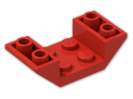 LEGO® Brick: Slope Brick 45 4 x 2 Double Inverted with Open Center 4871 | Color: Bright Red