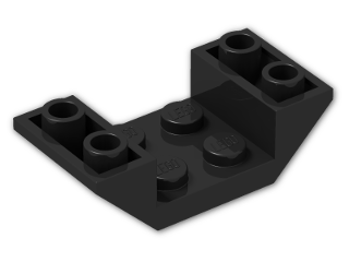 LEGO® Brick: Slope Brick 45 4 x 2 Double Inverted with Open Center 4871 | Color: Black