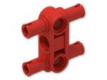 LEGO® Brick: Technic Cross Block 1 x 3 (Pin/Pin/Pin) with 4 Pins 48989 | Color: Bright Red