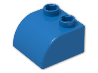 LEGO® Stein: Quatro Slope Brick Curved 2 x 2 49465 | Farbe: Bright Blue